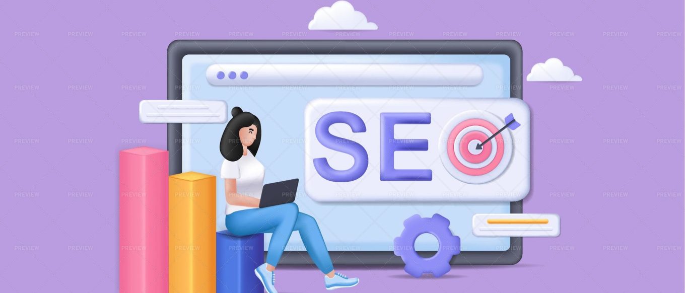 SEO books 3d illustrations