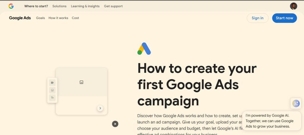 Créer un compte google ads pour accéder à YouTube Ads
